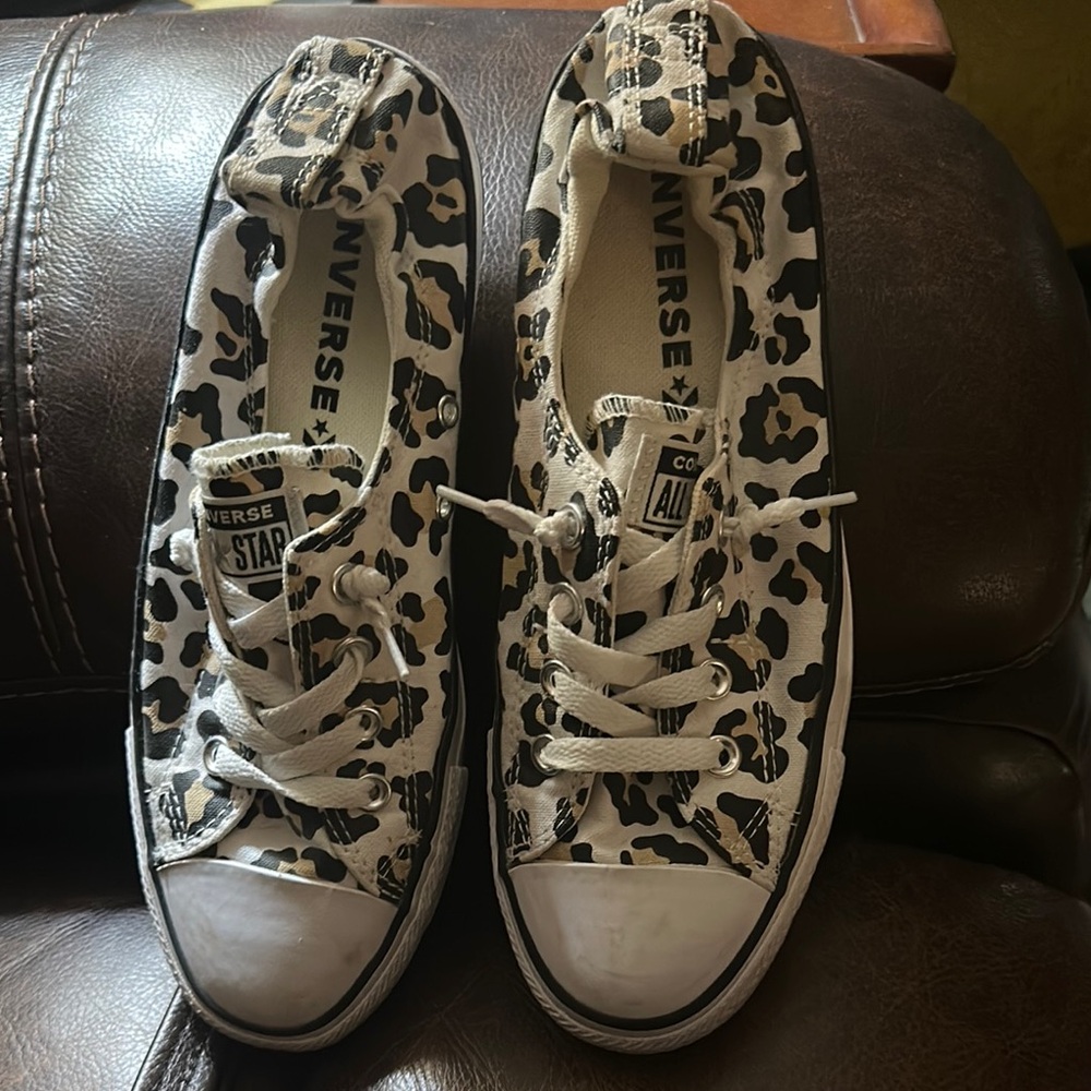 Converse Animal Print Sneakers in Black and White